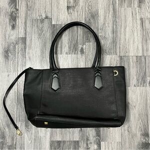 Dagne Dover Signature Tote Bag in Onyx Matte Black